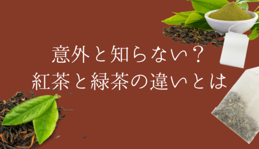 意外と知らない？紅茶と緑茶の違いとは